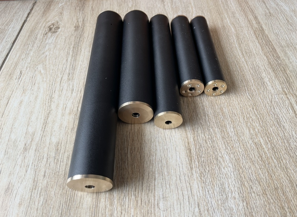Peredam Drat Kuningan OD30 Panjang 18cm Peredam silencer uklik sharp inova tiger canon silencer peredam senyap drat kuningan rata thumbnail 2