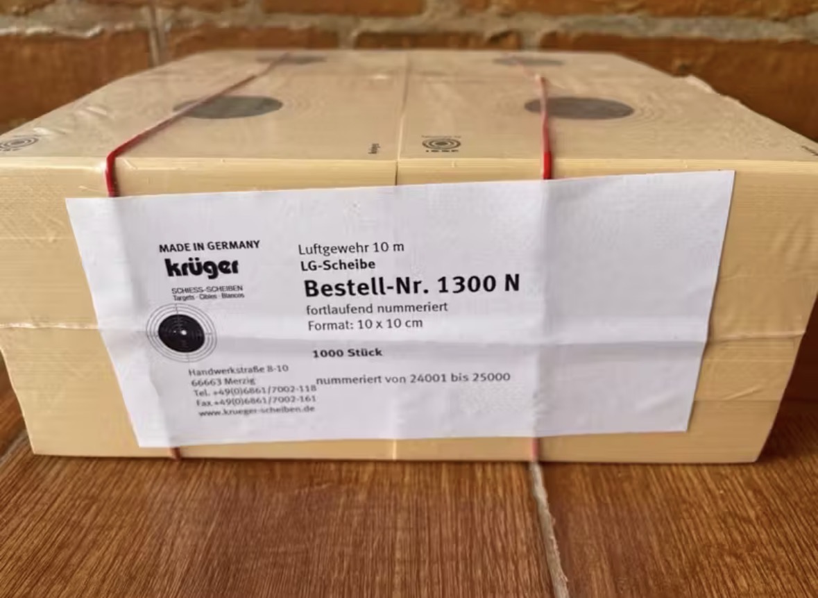 Kertas Target Kruger 10cm x 10cm Original Germany isi 20pcs Kertar target indoor air piston untuk lomba kompetisi thumbnail 4