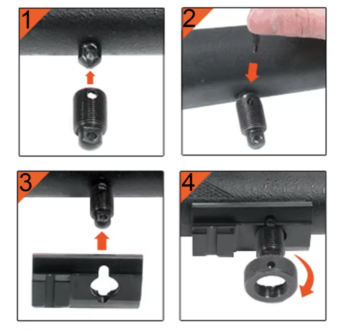 Picatiny rail adapter Multifungsi 2in1 Rail dudukan tali uncle mike + Dudukan bipod rail 20-22mm Picatiny slot adapter 2in1 thumbnail 3