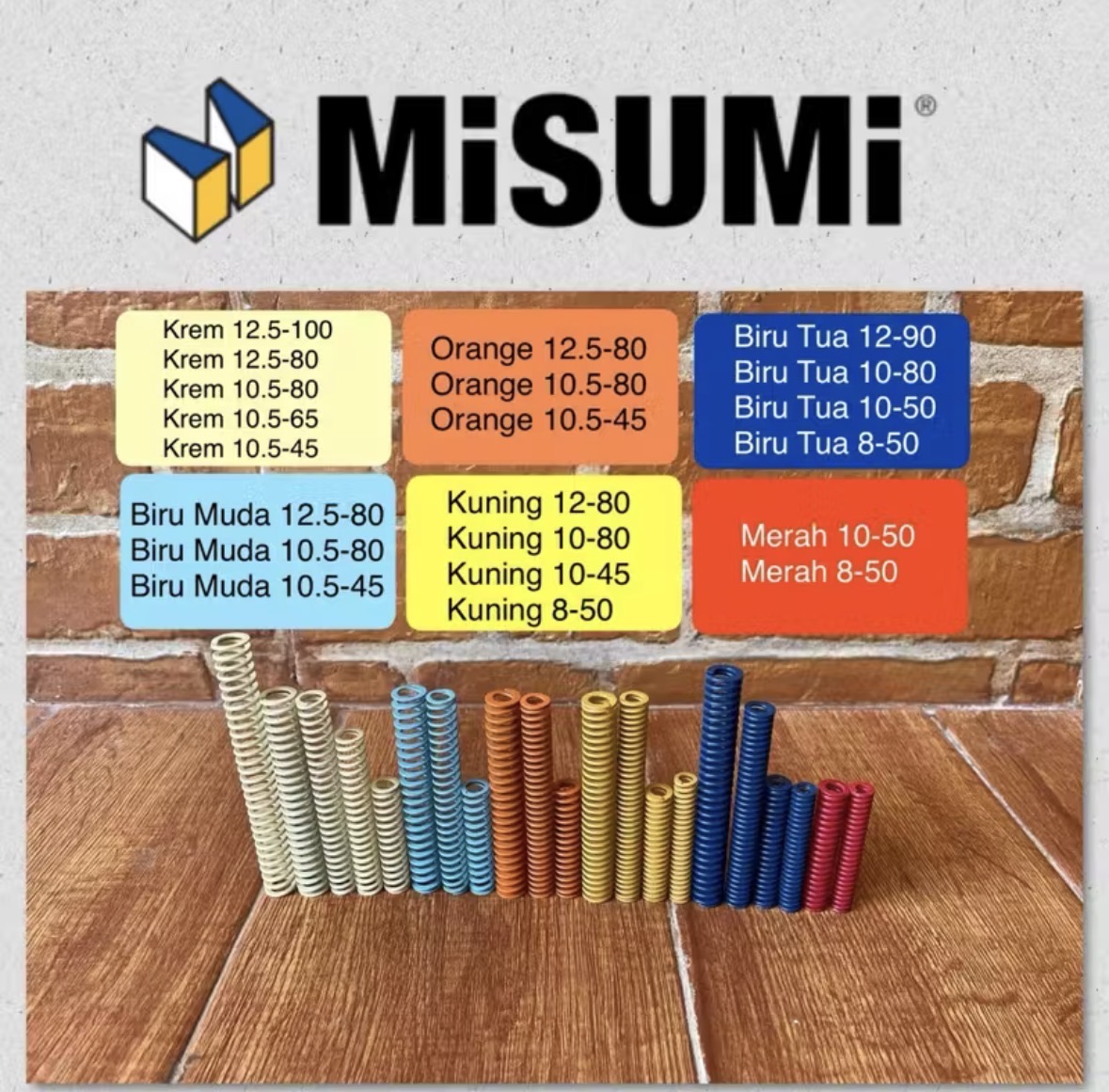 Spring MiSUMi Orange SWS 10.5-80 Diameter 10.5mm  Panjang 8cm Original Japan Per Hammer pcp Per Valve pcp thumbnail 2