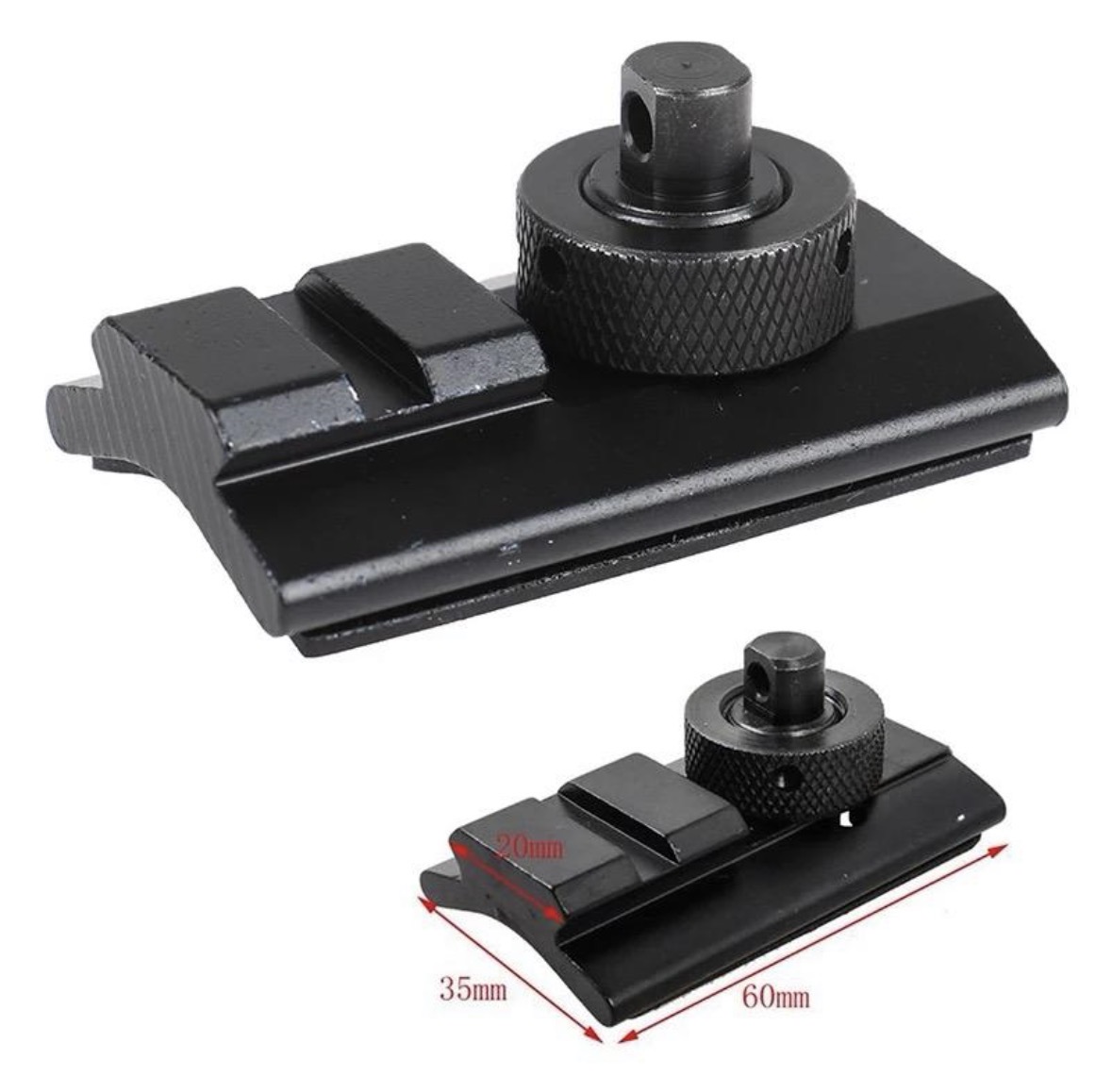 Picatiny rail adapter Multifungsi 2in1 Rail dudukan tali uncle mike + Dudukan bipod rail 20-22mm Picatiny slot adapter 2in1 thumbnail 6