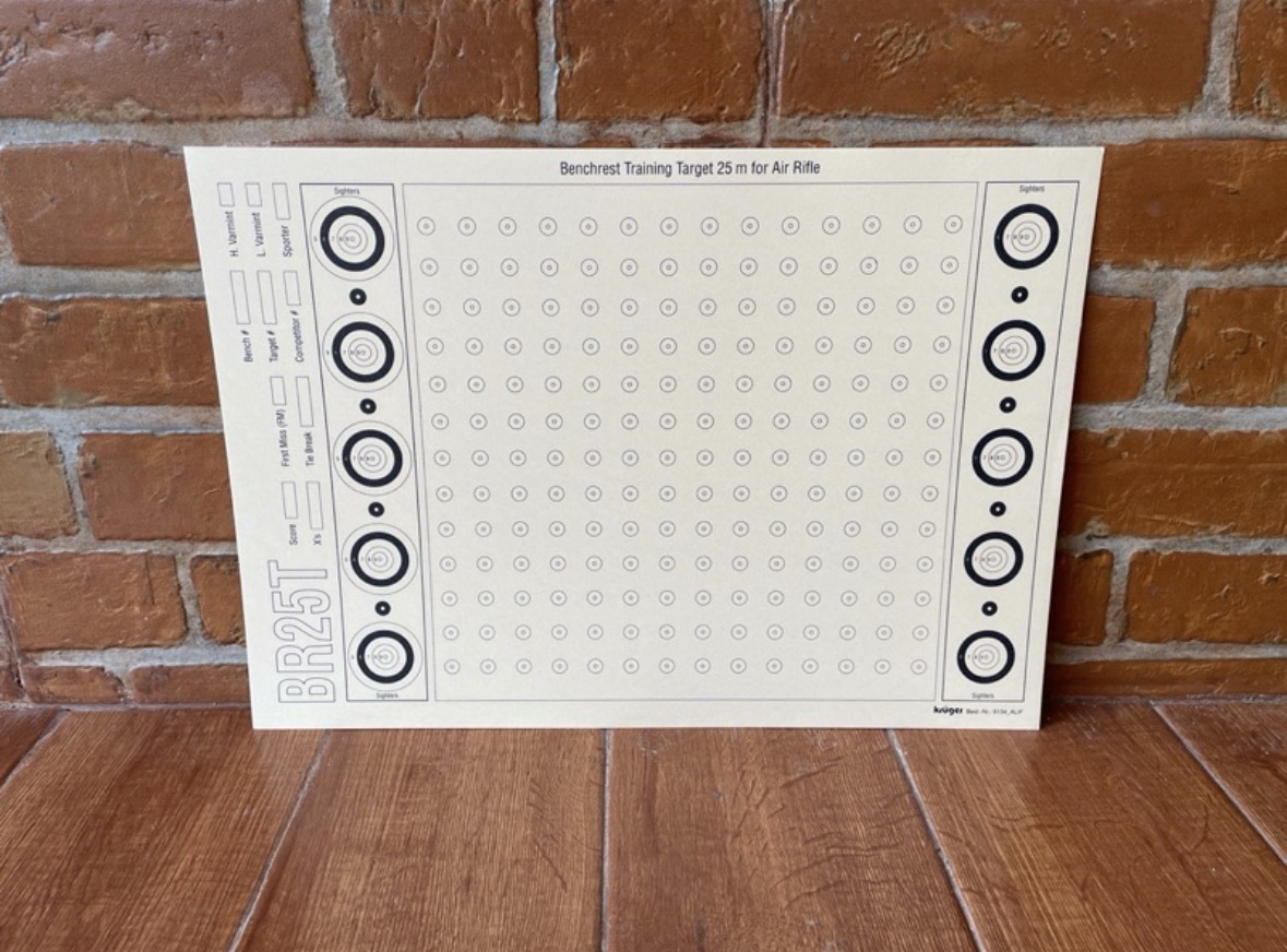 Kertas Target Kruger BR25m Training 42cm x 30cm Original Germany isi 20pcs Kertas Bechrest Training Target Kertas Latihan BR 25M Original Kruger Germany