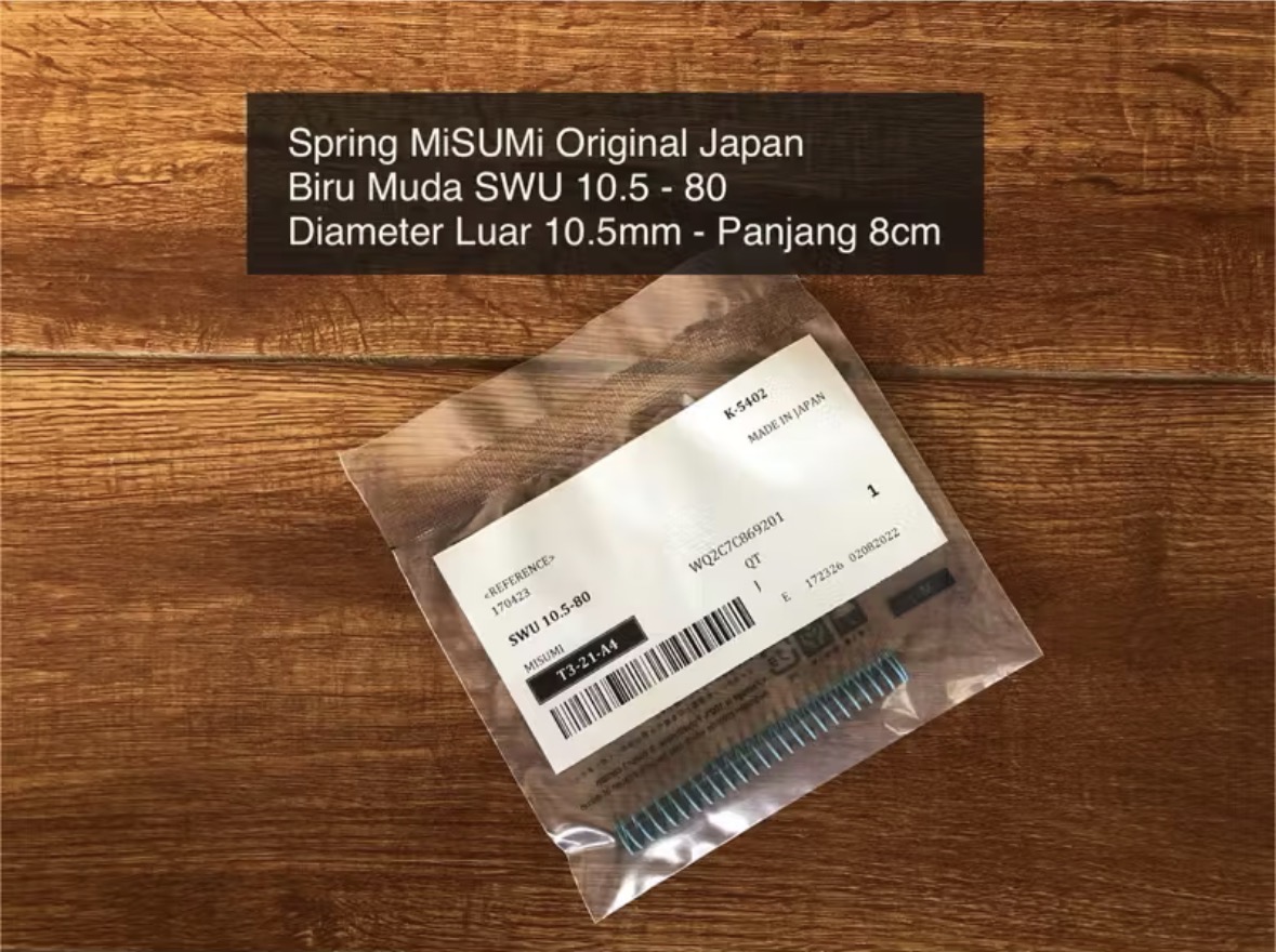 Spring MiSUMi Biru Muda SWU 10.5-80 Diameter 10.5  Panjang 8cm Original Japan Per Hammer pcp Per Valve pcp