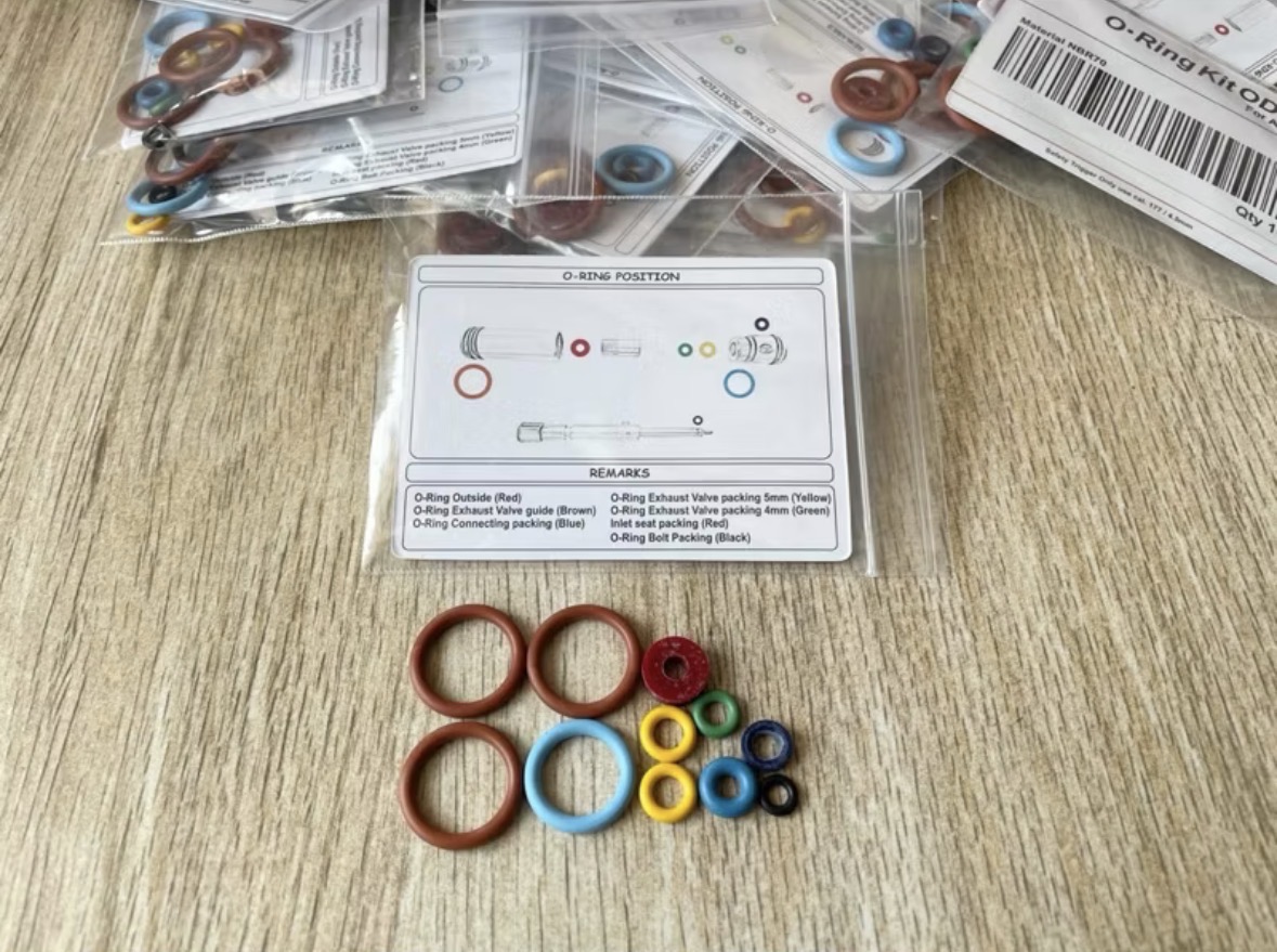 Sil Oring set tabung V5 Seal set sharp oring set sharp inova tiger oringkit sil set untuk tabung angin od22